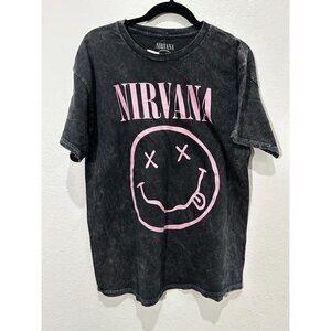 NEW Nirvana Big Logo in Pink Tee, Size L